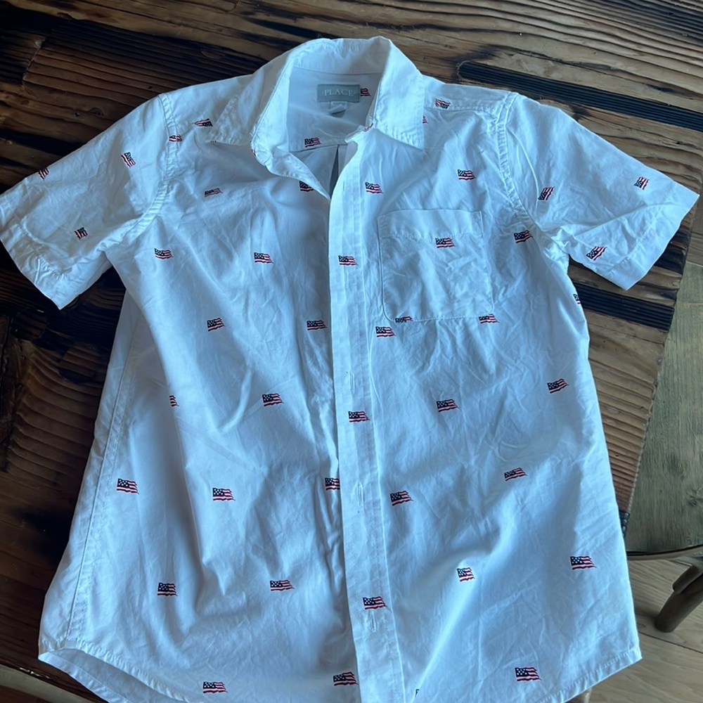 Lot Boys 4th of July Summer Dress Shirts